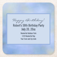 Happy Birthday Blue Yellow Abstrakt Palo Verde