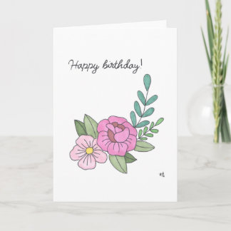 Happy Birthday Blume 1 Karte