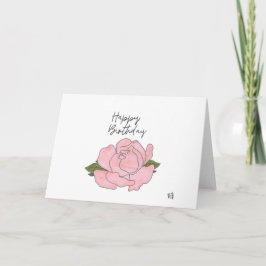 Happy Birthday Blume 5 Karte