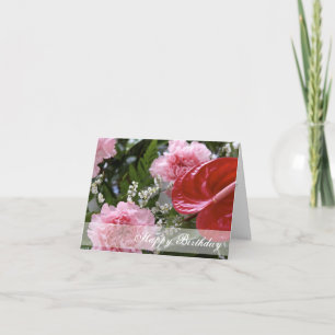 Happy Birthday Blume Bouquet Card Karte