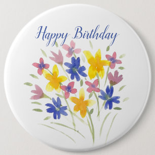 Happy Birthday Blume Button