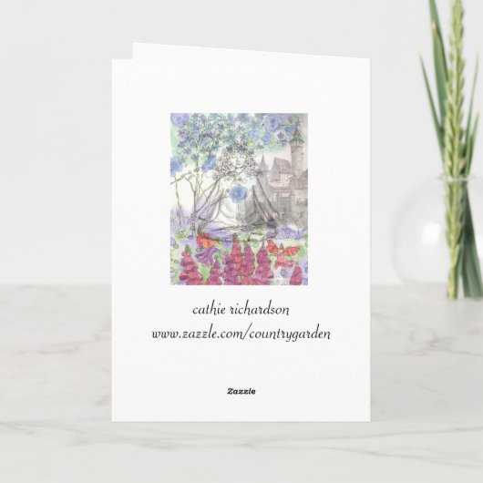 Happy Birthday Blume Card Zen Meditation Karte (Rückseite)