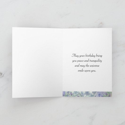 Happy Birthday Blume Card Zen Meditation Karte (Innenseite)