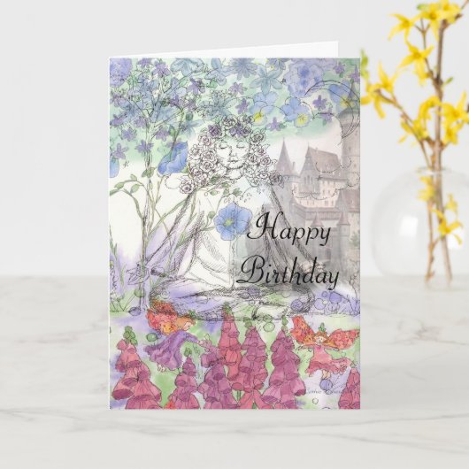 Happy Birthday Blume Card Zen Meditation Karte (Gelbe Blume)
