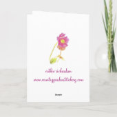 Happy Birthday Blume Eimer Hütte Garden Karte (Rückseite)