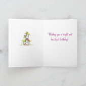 Happy Birthday Blume Eimer Hütte Garden Karte (Innenseite)