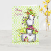 Happy Birthday Blume Eimer Hütte Garden Karte (Gelbe Blume)