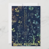 Happy Birthday - Blume Gitarre Art (Vorderseite)