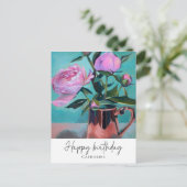 Happy Birthday Blume Postcard Postkarte (Stehend Vorderseite)