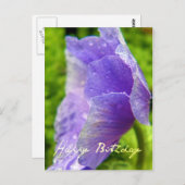 Happy Birthday Blume Postkarte (Vorne/Hinten)