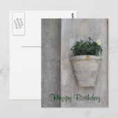 Happy Birthday Blume Postkarte (Vorne/Hinten)