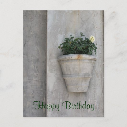 Happy Birthday Blume Postkarte (Vorderseite)