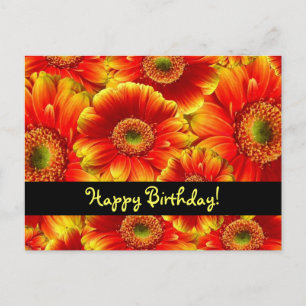 Happy Birthday Blume Postkarte