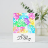 Happy Birthday Blume Postkarte (Stehend Vorderseite)