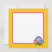 Happy Birthday Blume Retro Postkarte (Rückseite)