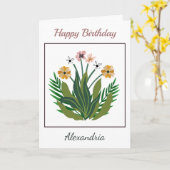 Happy Birthday Blume Wasserfarbe Blütenfarben Cust Karte (Gelbe Blume)