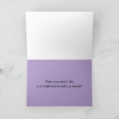 Happy Birthday Blume Wiesen Bäume Wasserfarbe Karte (Innenseite)