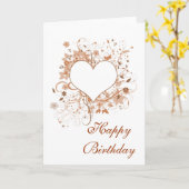 "Happy Birthday" - Blumendesign Karte (Gelbe Blume)