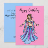 Happy Birthday Bly Dance Card Feiertagskarte (Vorne/Hinten)