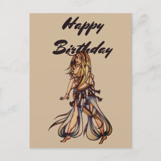 Happy Birthday Bly Dancer Postkarte