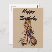 Happy Birthday Bly Dancer Postkarte (Vorne/Hinten)
