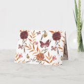 Happy Birthday | Boho Wildblumen mit Foto Karte (Rückseite)