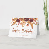 Happy Birthday | Boho Wildblumen mit Foto Karte (Vorderseite)