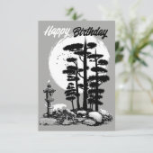 Happy Birthday Bonsai leopards Einladung (Stehend Vorderseite)