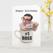 Happy Birthday Boss Cup of Joe Karte (Gelbe Blume)