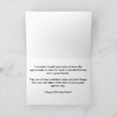 Happy Birthday Boss Floral Butterfly Karte (Innenseite)