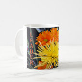 Happy Birthday Boss Floral Kaffeetasse (Vorderseite Links)