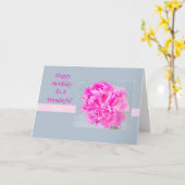Happy Birthday Boss Pink Peony Card Karte (Gelbe Blume)