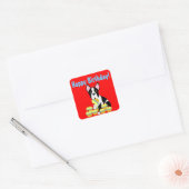 Happy Birthday Boston Terrier Cupcakes Stickers (Umschlag)
