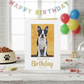 Happy Birthday Boston Terrier Grußkarte Karte