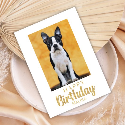 Happy Birthday Boston Terrier Grußkarte Karte
