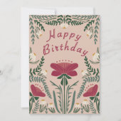 Happy Birthday Botanical Card (Vorderseite)