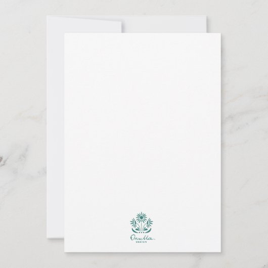 Happy Birthday Botanical Card (Rückseite)