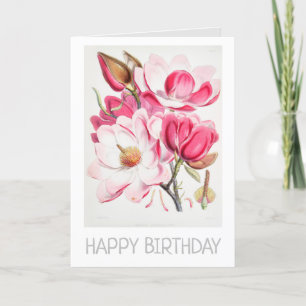 HAPPY BIRTHDAY BOTANICAL "MAGNOLIA" CARD KARTE