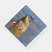 Happy Birthday Botoms Up Duck Serviette (Ecke)