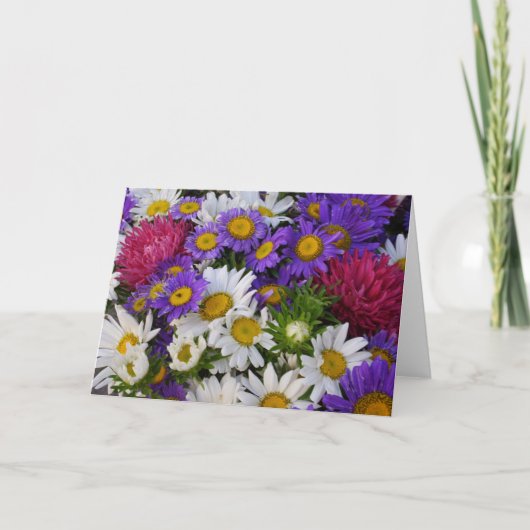 Happy Birthday Bouquet Karte (Vorderseite)
