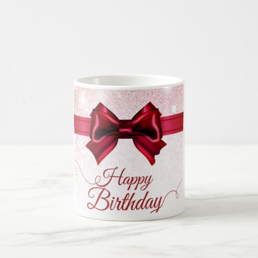 Happy Birthday Bow Kaffeetasse (Mittel)