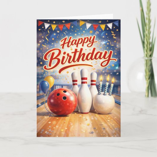 Happy Birthday - bowler Karte (Vorderseite)