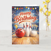 Happy Birthday - bowler Karte (Gelbe Blume)