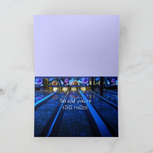 Happy Birthday Bowling Karte (Innenseite)