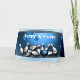 Happy Birthday Bowling Karte