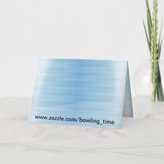 Happy Birthday Bowling Karte (Rückseite)