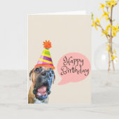 Happy Birthday Boxer Card Karte (Gelbe Blume)