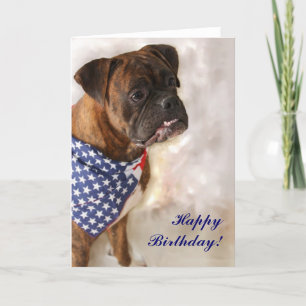 Happy Birthday Boxer Hund Grußkarte Karte