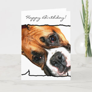 Happy Birthday Boxer Hund Grußkarte Karte