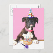 Happy Birthday Boxer Hund Postkarte (Vorne/Hinten)